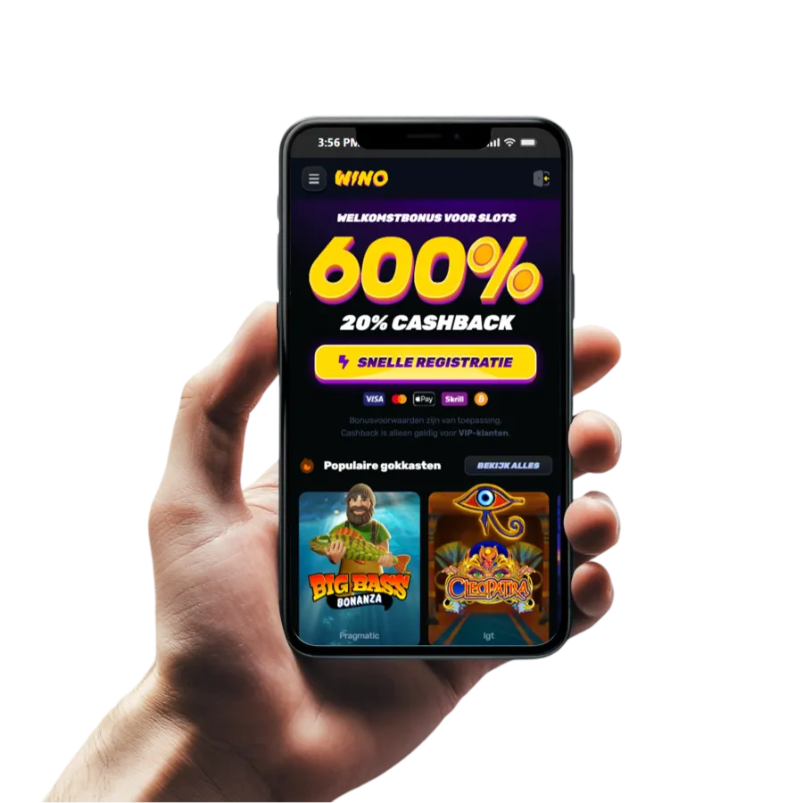 Wino Casino on mobile